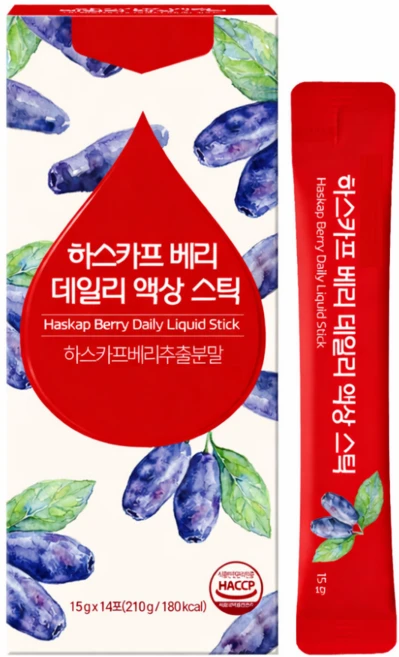데일리 베리 하스카프 스틱 액상 즙, 1개, 15g - 쿠팡