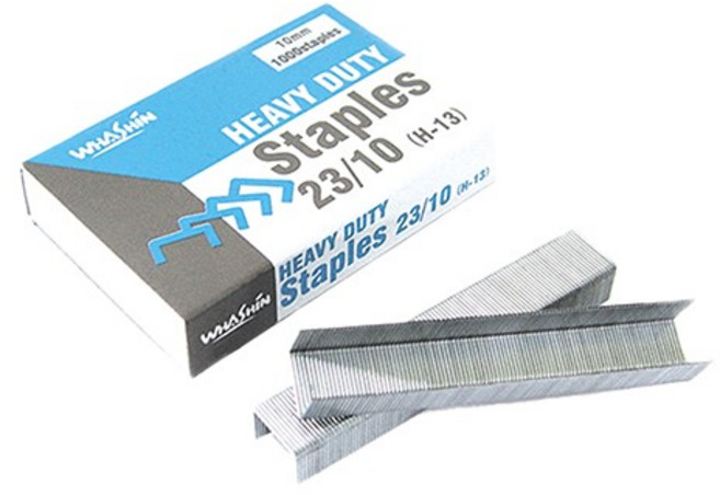 4묶음 화신 제본용 스테이플 심 13 10mm 1000pcs 1개, 상세페이지 참조