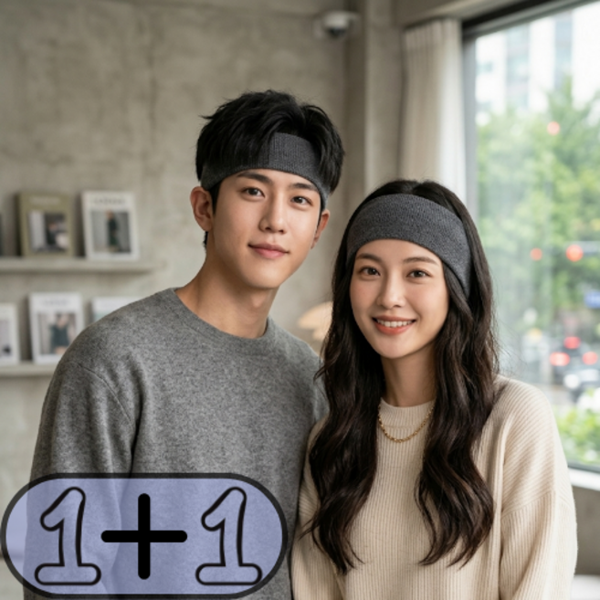 쿠할 쫀쫀한 남성 여성 헤어밴드 머리띠 넓은 반다나 와이드 스포츠 세안 골지