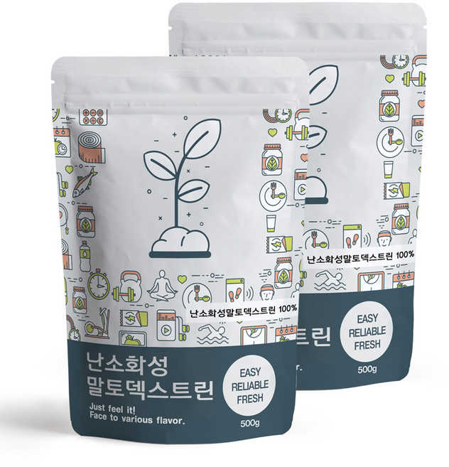 푸른빈 난소화성말토덱스트린 분말, 500g, 2개