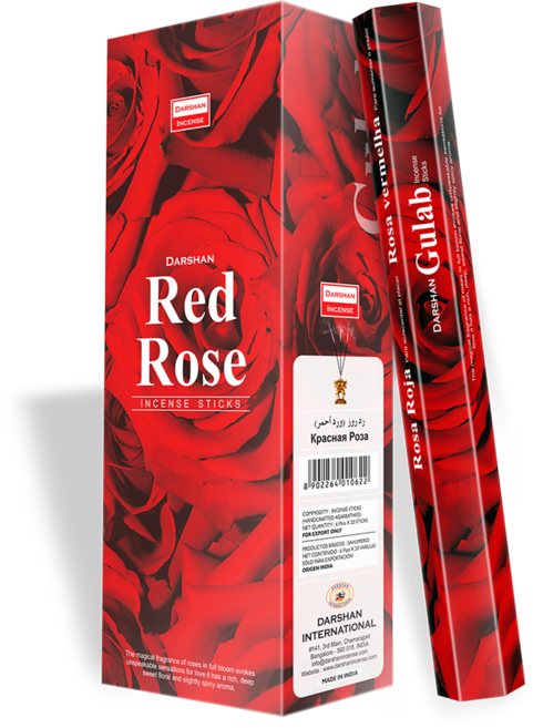다르샨 대용량 인센스 스틱 6팩 세트 120개입 인텐스 인센트, 22.레드로즈