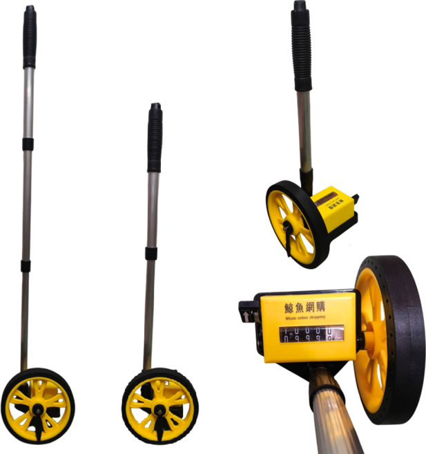 鯨魚網購 機械式伸縮測距輪 土地道路測量工具, 1個, 伸縮測距輪, 如照片