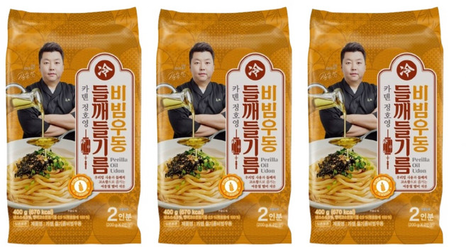 카덴 정호영 들기름 비빔우동 2인분, 404g, 3개