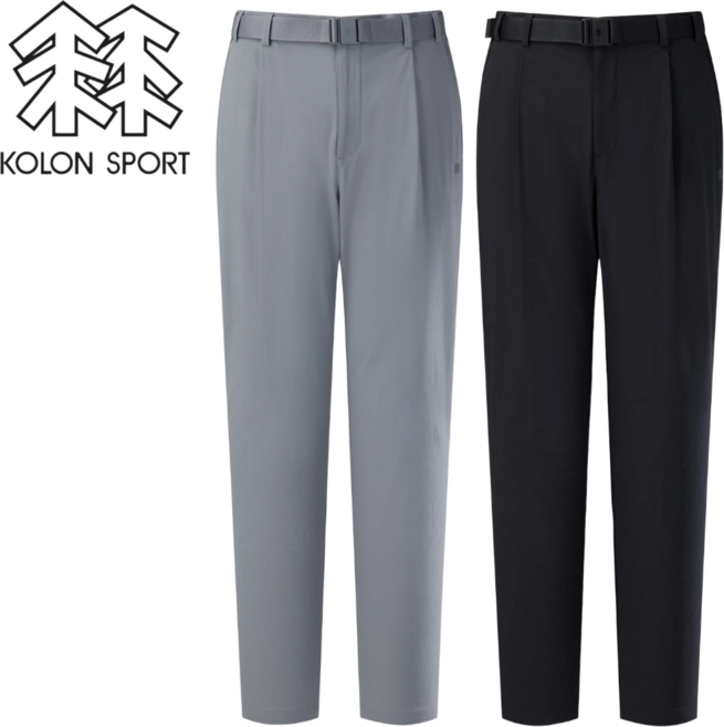 [매장발송]코오롱스포츠 남성 바지 원턱 레귤러핏 베이직 팬츠 하의