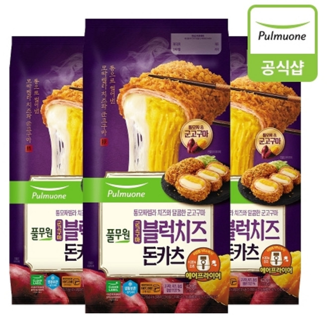 풀무원 [풀무원] 군고구마블럭치즈돈카츠 420g 3개