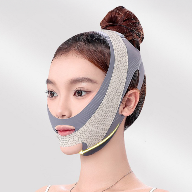 슬림가드 땡김이 탄력밴드 얼굴리프팅밴드, 2개, 그레이