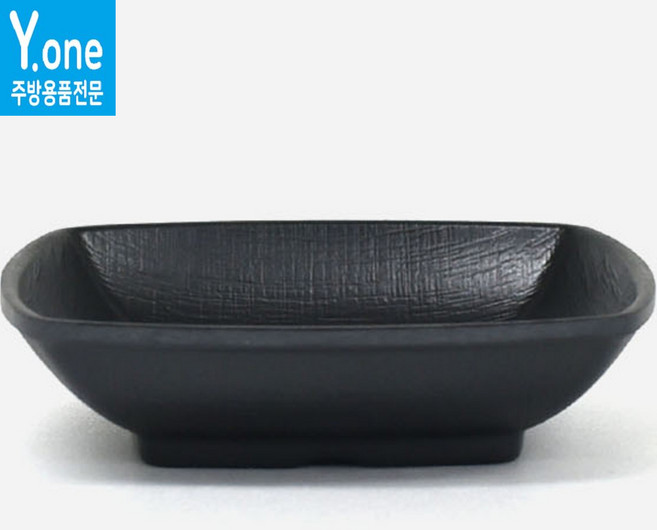 KI KT 깊은 사각 찬기 체크 블랙 한정식 일식 반찬기 반찬볼 디저트 앞접시 예쁜 그릇식당용 업소용 반찬 용기 찬기볼 반찬그릇 샐러드 브런치 접시, 깊은사각찬기 DS-7764, 1개