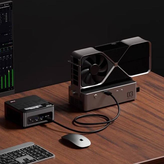 AOOSTAR AG03미니pc 그래픽카드 허브 OCulink+USB4v2.0 지원 Thunderbolt 5, AG03 OCUlink&USB4 V2.0 - 쿠팡