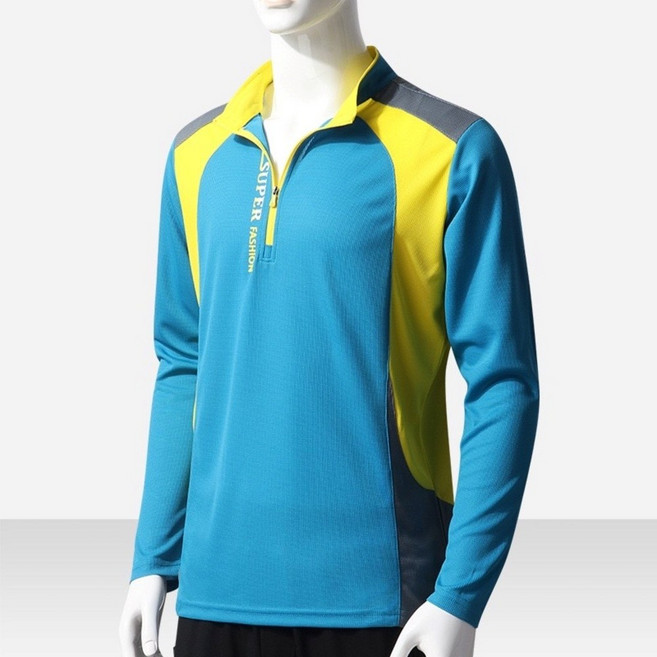 男款長袖排汗衫 登山 立領 運動衣 透氣排汗不黏身 防曬 運動