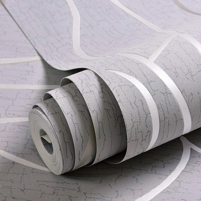 혜신 강력 접착식 이중 조각 벽지 곰팡이 습기방지 단열벽지, 그레이