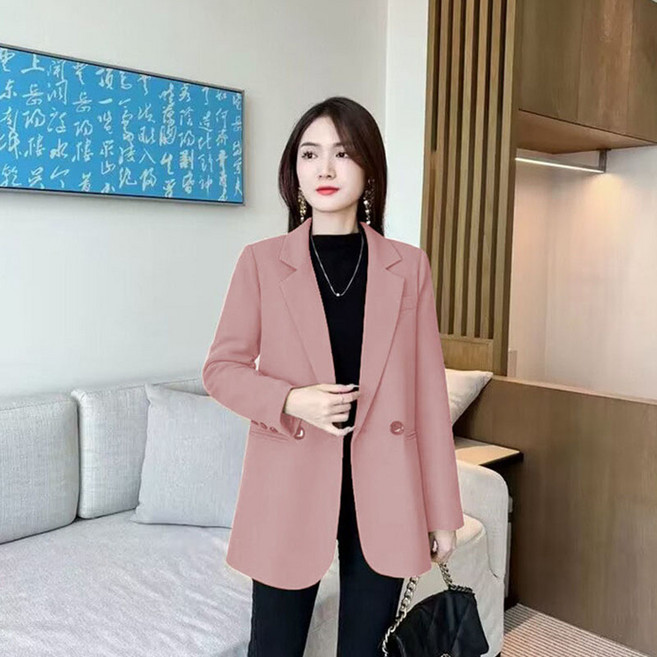 여성 봄가을 루즈핏 통근 캐주얼 코드 심플 베이직 데일리 코디 컬러 다양 미니멀리즘 자켓 빅사이즈 재킷 정장 코트