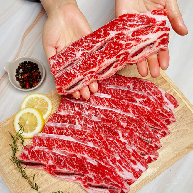 [학성새벽시장] 미국산 초이스 LA갈비 6 7 8번 꽃갈비 지방완벽제거 소갈비 LA갈비선물세트, 1세트, 2.5kg