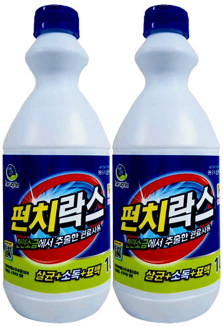 하루그린 살균 표백 청소 펀치락스, 2개, 1L
