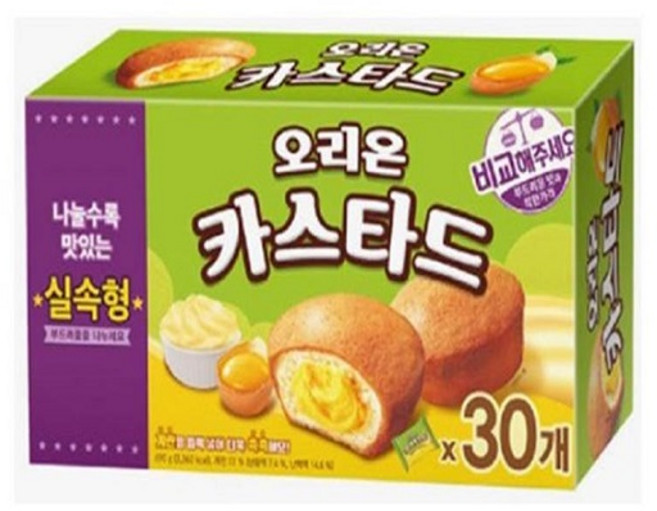 오리온 카스타드 실속형 23g x30개입 대용량 690g, 1개