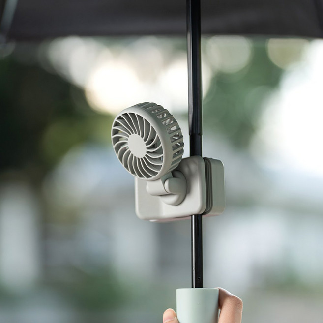 다용도 집게형 소형 미니 선풍기, 그레이