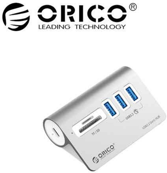 (ORICO) 오리코 M3UT3 (USB허브/4포트/멀티허브) (실버) ▶ (유무전원/USB3.0) ◀