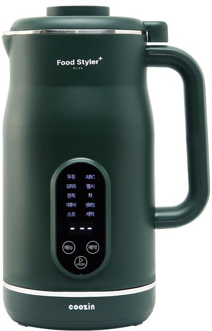 쿠진 푸드스타일러 플러스 1.2L 두유제조기 죽제조기 ABC 건강식, 딥그린, 딥그린
