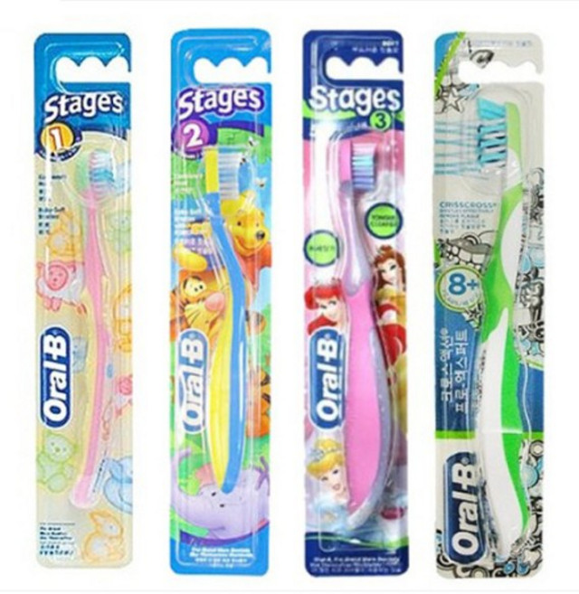 오랄비 단계별 스테이지스 칫솔 랜덤발송 신생아 어린이 영유아, 1단계, 1개, 1개입