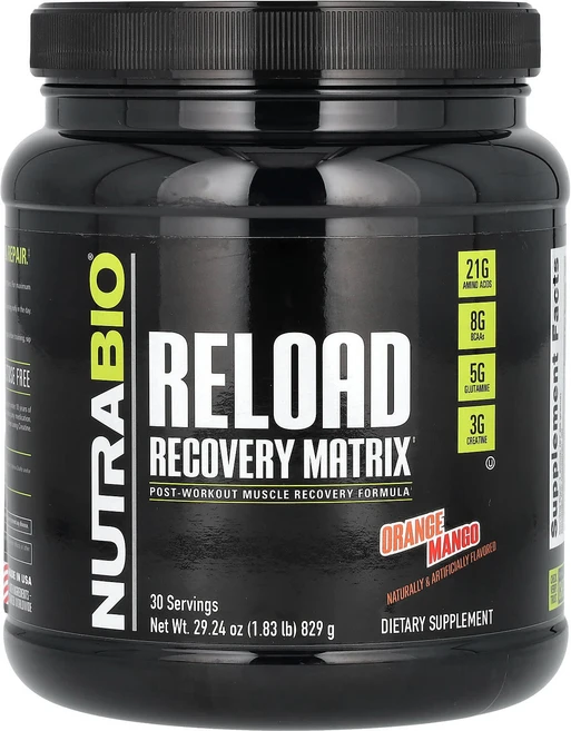 뉴트라바이오랩스 리로드 리커버리 매트릭스 오렌지 망고 829g, 1개, 830g - 쿠팡
