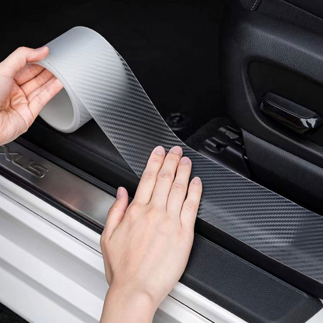 굿데이몰 자동차 문콕방지 도어가드 카본스티커 테이프 3m, 1개, 투명
