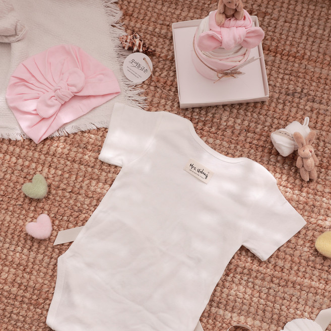 [출산백일선물] 우이동금손 베이비터번 아기옷 케이크세트 [포장+쇼핑백동봉]