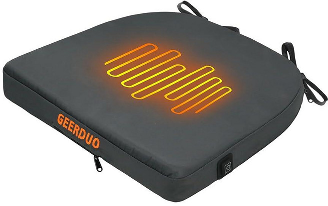 GeerDuo Heated Seat Cushion for Stadium and Chairs Portable Heating Pad 3 Level Adjustable Temper, GeerDuo Heated Seat Cushion fo