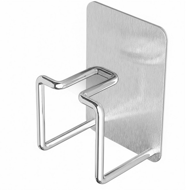 코지웰 올스텐 무타공 욕실 수납 거치대 칫솔꽂이, 실버, 4개