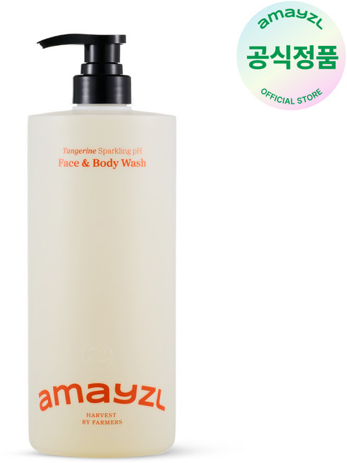 어메이즐 탠저린 스파클링 탄산수 pH 페이스&바디워시 1l / 각질 케어 체취제거, 1개, 1000ml