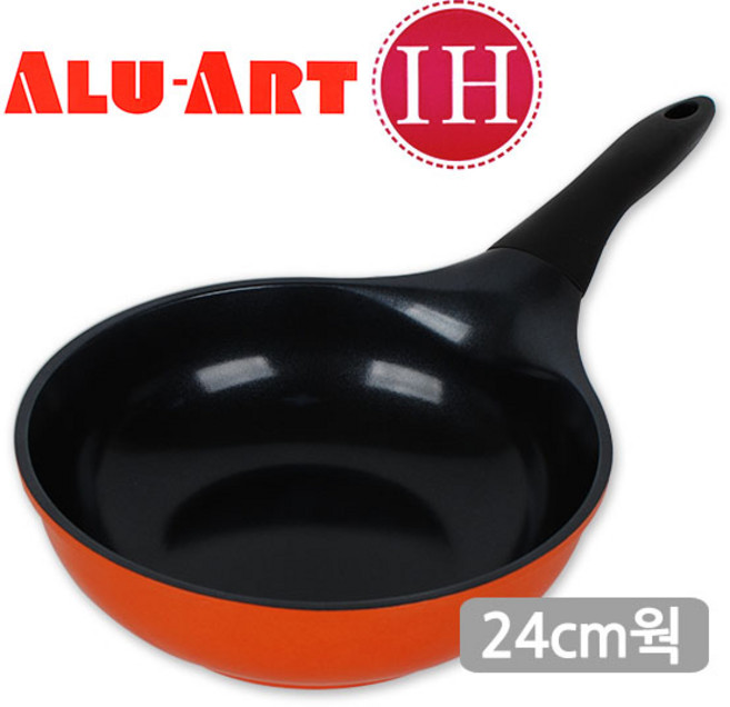 알루아트 세라믹코팅 후라이팬/궁중팬, 웍팬24cm, 1개