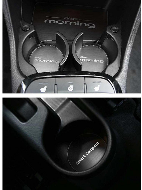 비브랜드 알루미늄 컵홀더 수납 음료 흠집 보호 방지 커버 튜닝 악세사리 용품 올뉴모닝(2017~2020) 호환, 올뉴모닝_컵홀더(실버 4P), 기타