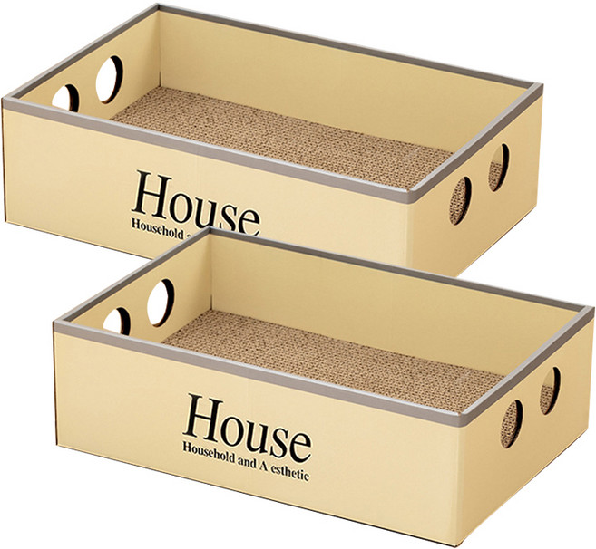 텔리 고양이 스크래쳐 박스, 2개, 모던하우스