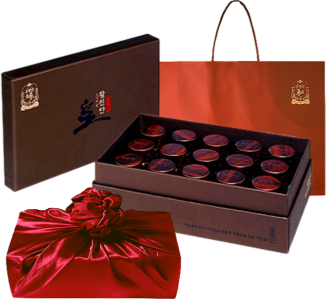 정관장 황진단 60g 15환 (4g x 15개입)+쇼핑백 부모님 새해 설 명절 선물세트 (보자기포함) 1개, 1정