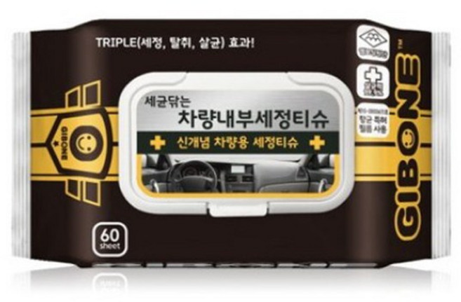 기본에 세균닦는 차량내부 세정티슈, 60개, 1개