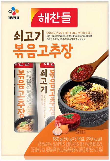 해찬들 쇠고기 볶음 고추장 3p, 180g, 1개