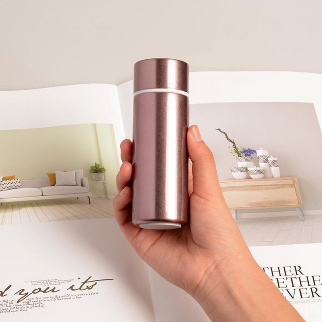 DFMEI 미니 텀블러 여성 304 스테인리스 소용량 물컵 휴대용 컴팩트 포켓 작은컵서브 트럼펫, 핑크120ml, 1개