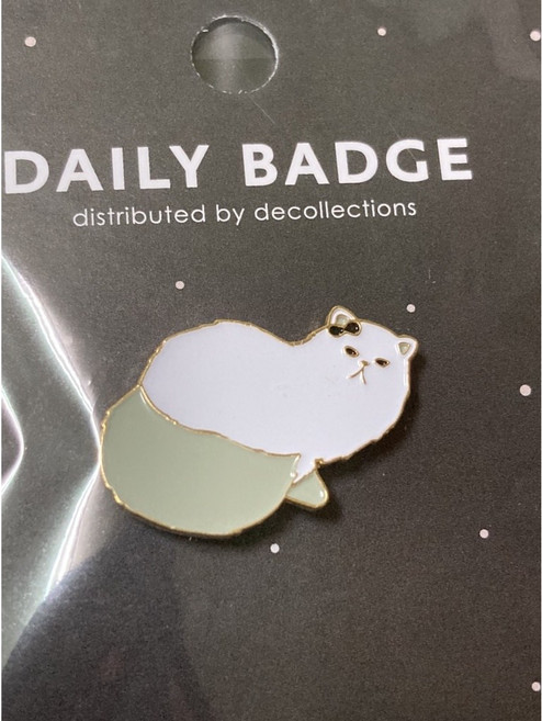 Daily Badge 貓咪徽章, 1個, 7.白貓