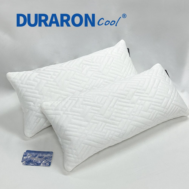 집앤콕 듀라론 냉감 경추베개, 1개, 화이트