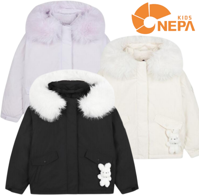 매장발송 네파키즈 여아 돌디 덕다운 후드일체형 자켓