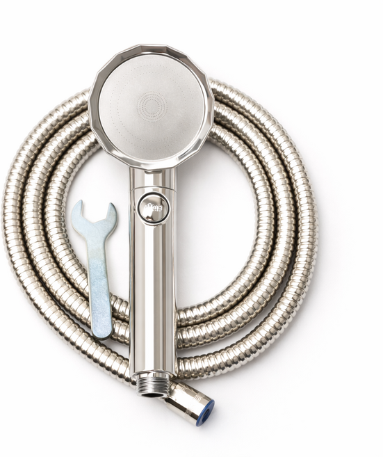 바스럽 온오프 샤워기세트 샤워기헤드+2M 샤워호스+스패너, 1개