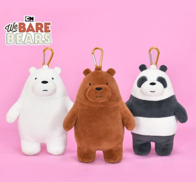 위베어베어스 비너 고리 인형 가방 악세사리 백참 동전지갑, 판다, 1개