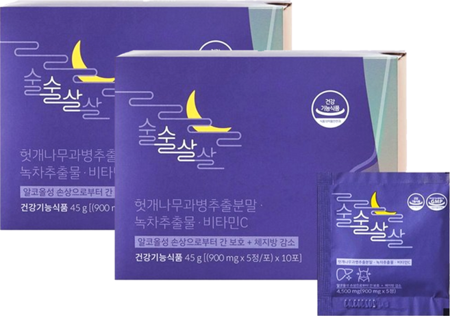 술술살살 녹차카테킨 체지방감소 간보호 영양제 10p, 45g, 2개