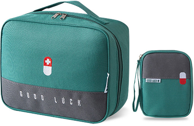 레디박스 멀티 가정 여행용 휴대편리 구급 약 가방 파우치 2종세트