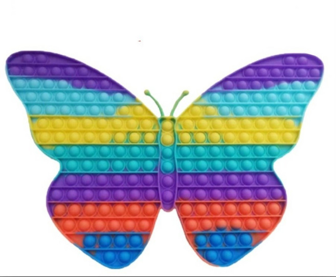 KC인증 대왕 초특대형 팝잇 레인보우 버블 푸시팝 30cm 40cm 45cm, 나비형, 1개