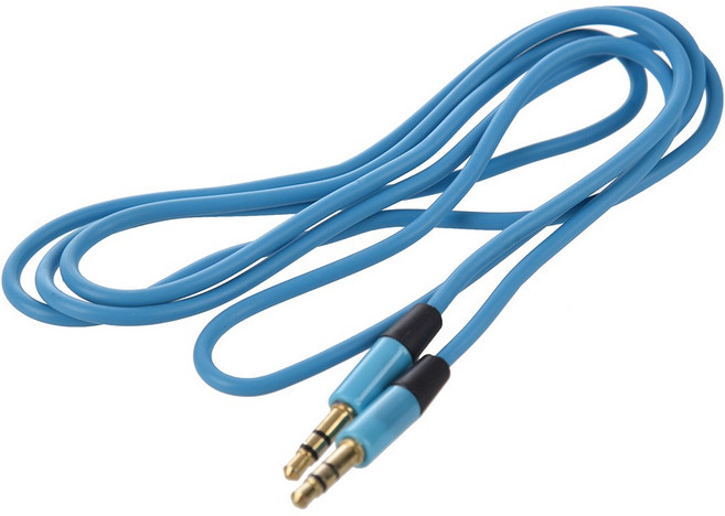 아이팟 MP3 차량용 PC용 3.5mm 보조 Aux 남성-남성 스테레오 코드 오디오 케이블, 파란색