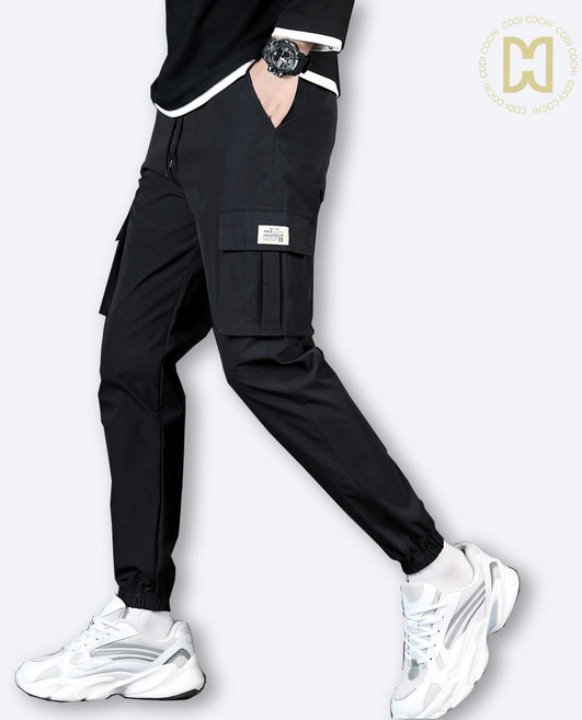 코디코치 남성 가이 밴드 카고 팬츠 조거 면바지
