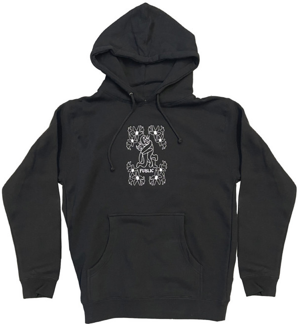 퍼블릭 프렌즈 후디 블랙 PUBLIC FRIENDS HOODY BLACK (스노우보드복 후드티 풀오버)