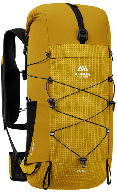 오니지 등산백팩 트레킹 백패킹 하이킹 초경량 여행 배낭 24L 클레버 V24, 머스타드