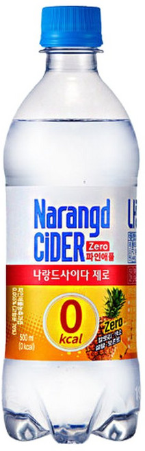 나랑드 청량 업소용 홈플러스 식자재 대용량 자취용 탄산 음료 파인애플 500ml 24개