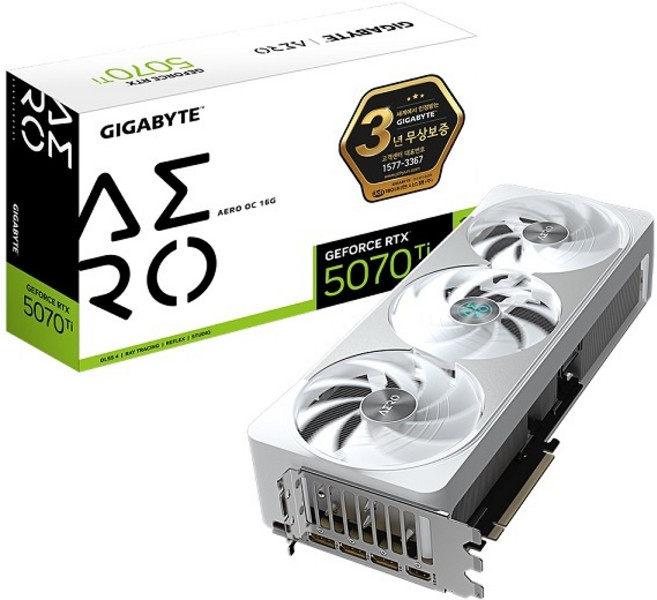 (GIGABYTE) 지포스 RTX 5070 Ti AERO OC D7 16GB 제이씨현