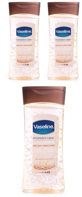 바세린인텐시브케어 코코아 래디언트 바디 젤 오일, 200ml, 3개 - 쿠팡